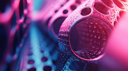 Abstract technology background. 3d rendering toned image with depth of fieldの素材