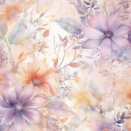 Light Botanical Watercolorの素材