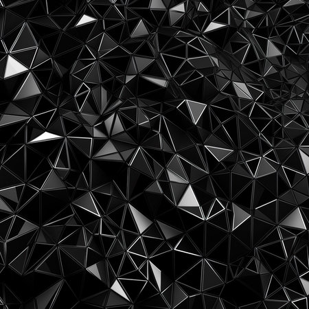 Abstract Black Polygonal Pattern on Transparent Backgroundの素材
