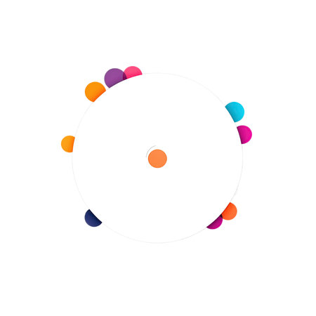 Circle with colorful circles on a white background. Vector illustration.の素材