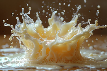 Fresh dairy splash with vivid textureの素材