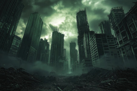 Futuristic Brutalist Megacityの素材