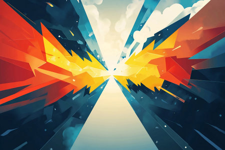 creative illustration of overcoming challengesの素材