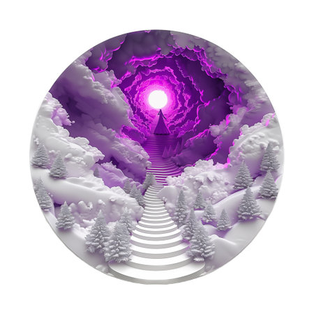 Festive winter artwork featuring santa and holiday decorationsの素材