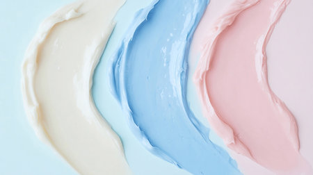 cosmetic cream on a light blue background. close-upの素材