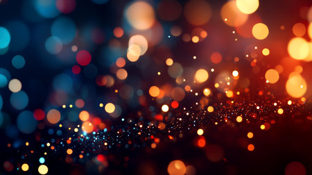abstract background with bokeh defocused lights and stars.の素材