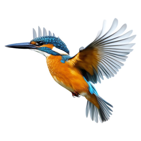 Kingfisher, Alcedo atthis, isolated on transparent backgroundの素材