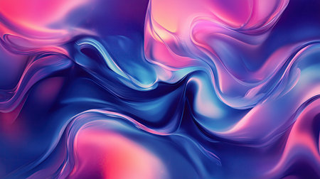 Abstract background of blue, purple and pink liquid. 3d renderingの素材