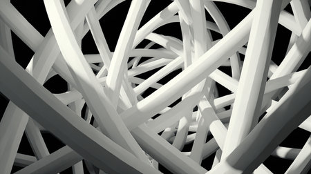 Complex white interlaced structural fiber compositionの素材