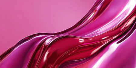 Intertwined pink glass-like flowing strandsの素材