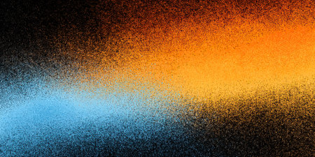 Subtle blue and orange gradient with soft particle hazeの素材