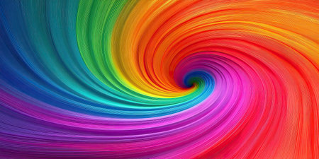 abstract rainbow background with some smooth lines in it (see more in my portfolio)の素材