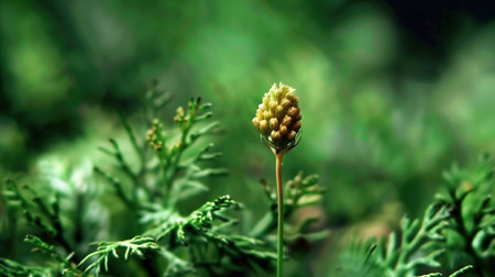 a flower with a yellow flower in the middle of it.の素材