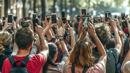 People take a selfie at Women's Fashion.の素材