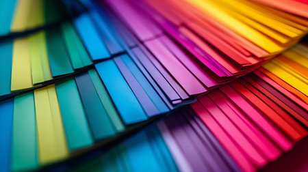 abstract background of colored sheets of paper with shallow depth of field.の素材