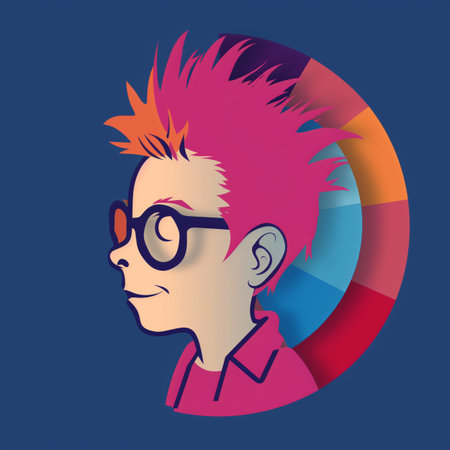 Fashion boy with trendy hairstyle and glasses.の素材