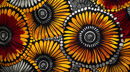 Abstract background with colorful floral pattern. 3d rendering, 3d illustration.の素材