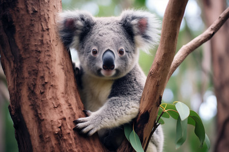 Koala in the eucalyptus tree, Australia.の素材