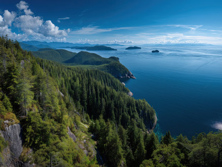 Beautiful view of Lake Baikal, Siberia, Russia.の素材