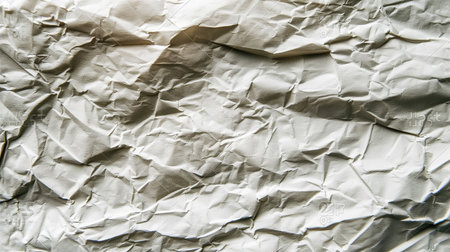 White crumpled paper background. Texture of crumpled paper.の素材