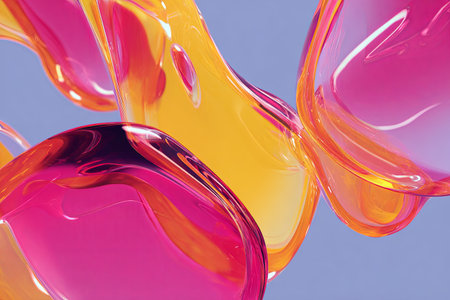 abstract background of colorful liquid. 3d rendering, 3d illustration.の素材