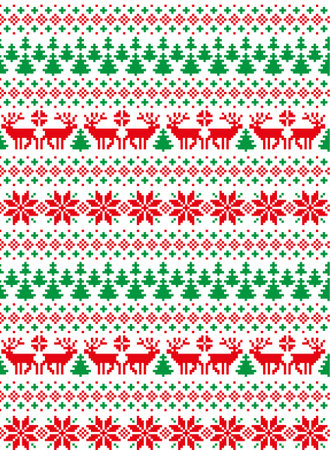New Year's Christmas pattern pixel for printの写真素材