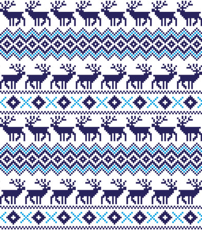 New Year's Christmas pattern pixel for printの写真素材