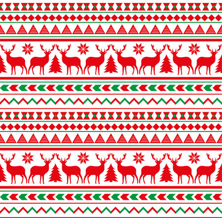 New Year's 2018 Christmas pattern for printのイラスト素材