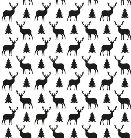 New Year's Christmas pattern for printのイラスト素材