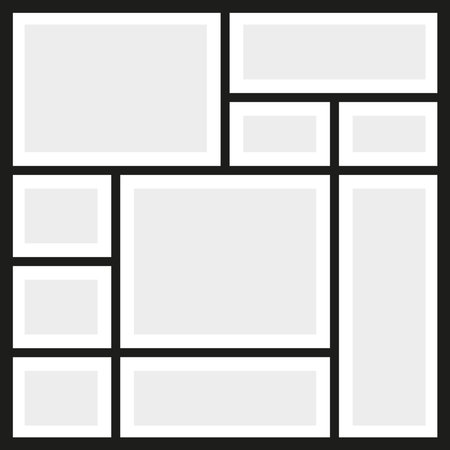 Vector frames photo collage for print illustrationの写真素材