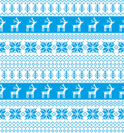 New Year's Christmas pattern pixel for print 2018のイラスト素材