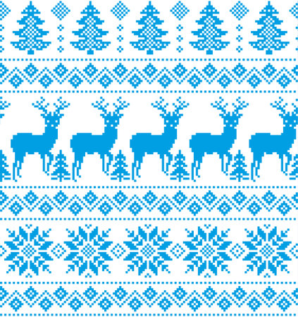 New Year's Christmas pattern pixel for print 2018 Vector illustration.のイラスト素材
