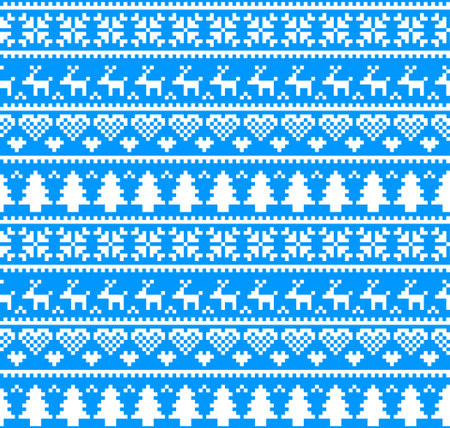 New Year's Christmas pattern pixel for print 2018 Vector illustration.のイラスト素材