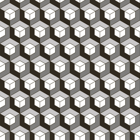 A Seamless black on white geometric patternのイラスト素材
