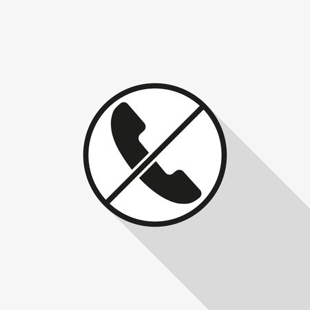 Vector icon Phone with a long shadowのイラスト素材