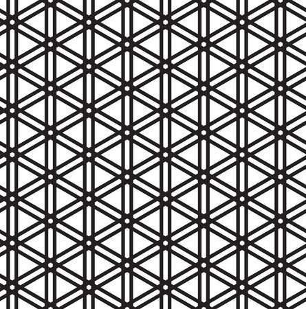 Seamless black - white geometric pattern vector illustrationのイラスト素材