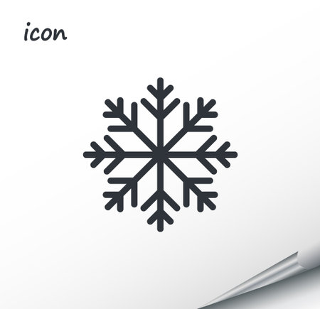 vector icon snowflake on a wrapped silver sheet EPSのイラスト素材