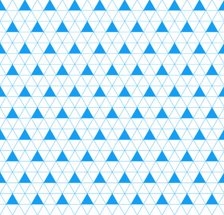Vector seamless geometric pattern in blue color
