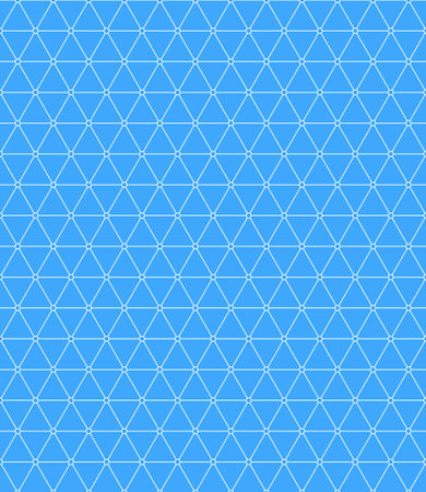 Vector seamless geometric pattern in blue color illustration.