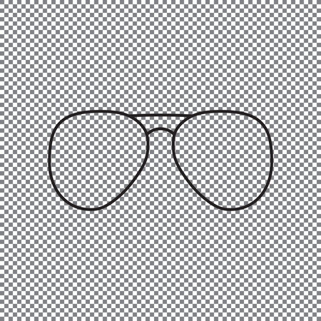 glasses icon on a transparent background vectorのイラスト素材