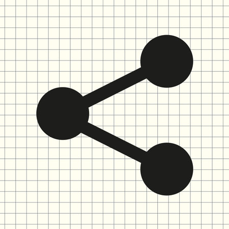 share vector icon on the background of a notebookのイラスト素材