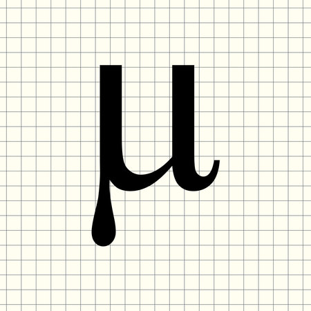 Vector sign Muのイラスト素材