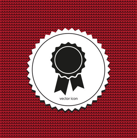 vector icon badge with ribbonsのイラスト素材