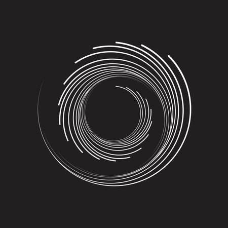 Concentric Circle Elements Backgrounds. Abstract circle pattern. Black and white graphics. EPSのイラスト素材