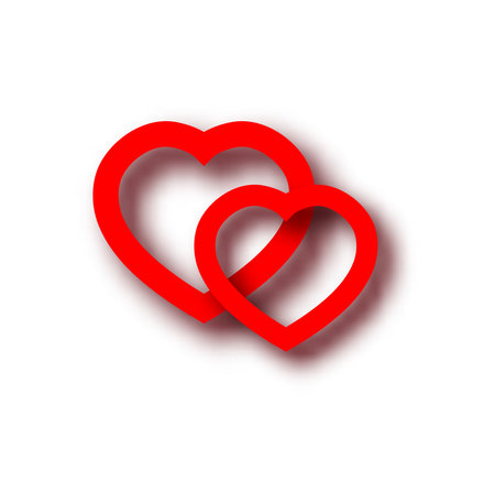 3d vector background in heartsのイラスト素材