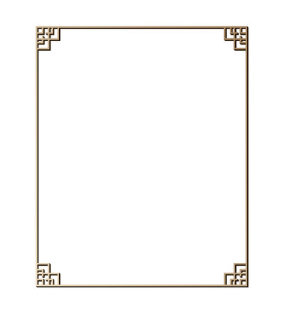 Vector illustration of art deco borders and frames. Creative pattern in the style of the 1920s for your design.のイラスト素材