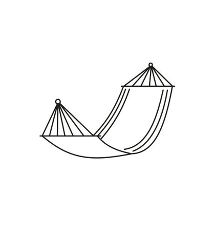Hammock icon. Vector Illustration. on a white backgroundのイラスト素材