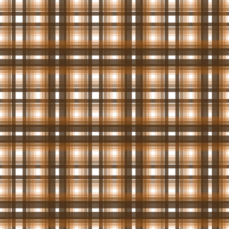 Brown, Tan, Black and White Tartan and Buffalo Check Plaid Vector Patterns.のイラスト素材