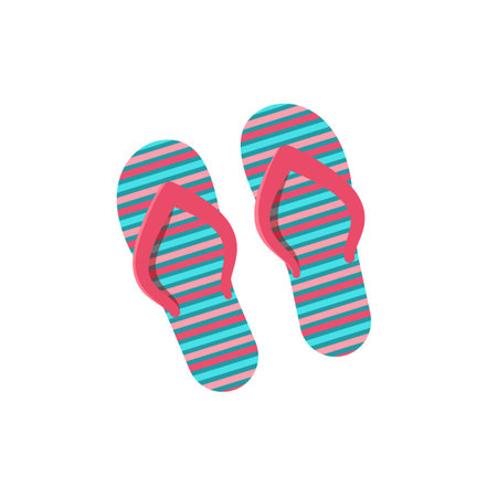 beach flip flops vector illustration cartoon style. EPS 10のイラスト素材