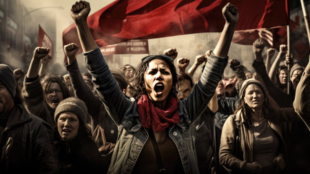 activists and advocacy groups mobilizing public support and raising awareness about geopolitical issues, reflecting the power of grassroots movements in shaping international policies.の素材